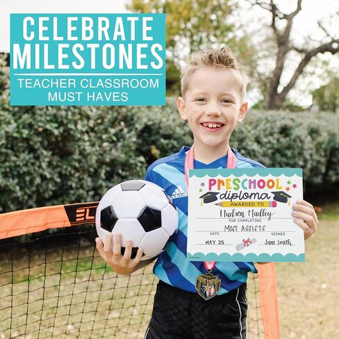25 Boho Preschool Graduation Certificates - Prek Diploma Certificate of Achievement, Preschool Diploma Certificate for Kids, Preschool Certificates, Pre K Certificates, Prek Graduation Certificates in Saudi Arabia