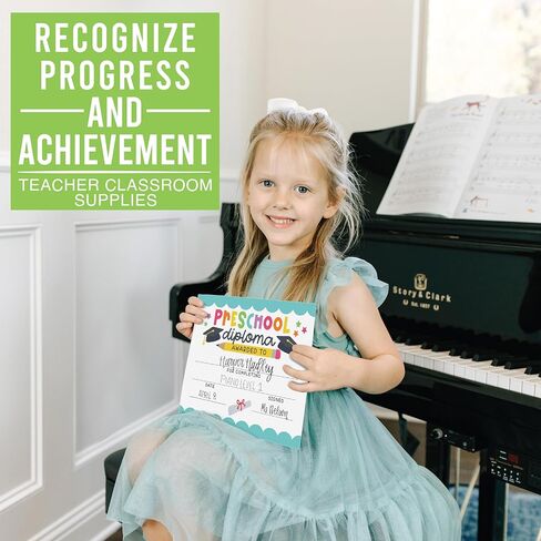 25 Boho Preschool Graduation Certificates - Prek Diploma Certificate of Achievement, Preschool Diploma Certificate for Kids, Preschool Certificates, Pre K Certificates, Prek Graduation Certificates in Saudi Arabia