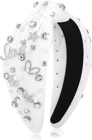 Halloween Headband for Women, Black Knotted Headbands with Spooky Ghost Rhinestones Halloween Accessories for Women in Kuwait