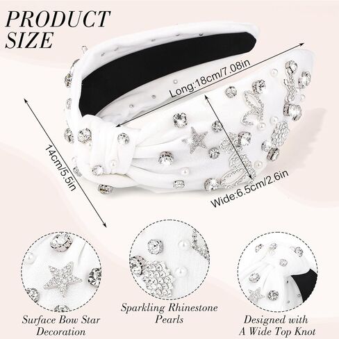 Halloween Headband for Women, Black Knotted Headbands with Spooky Ghost Rhinestones Halloween Accessories for Women in Kuwait