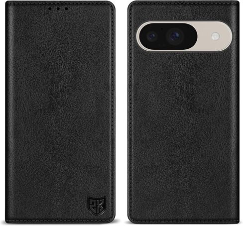 ZZXX for Google Pixel 9/9 Pro Wallet Case with [RFID Blocking] Card Slot Stand Strong Magnetic Leather Flip Fold Protective Phone Case for Google Pixel 9/9 Pro Case Wallet(Black-6.3 inch) in Saudi Arabia