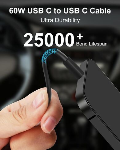 Car Charger for iPhone 16/16 Pro Max, 2Pack 67W 3-Port Fast USB C Car Charger Adapter with 3FT USB C to C Cable for iPhone 16/16 Plus/16 Pro/16 Pro Max/15/15 Pro Max, iPad Pro/Air/Mini, Pixel 9 in Saudi Arabia