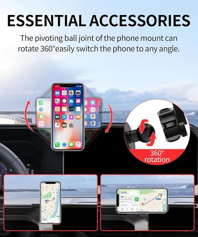 Car Phone Holder for Toyota Land Cruiser LC250 2024 2025 Accessories 8/12.3-Inch Screen Fixed Clip, 360° Rotation Phone Mount Compatible with MagSafe, Cell Phone Holder in Kuwait