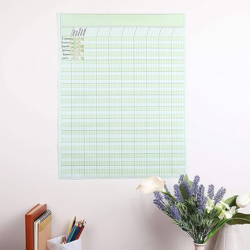 Bright Creations 16 Pack Horizontal Incentive Charts for Classroom, Sticker Rewards Chart for Kids Behavior Progress (4 Assorted Colors, 22x17 in) in Saudi Arabia