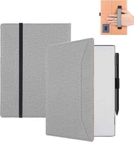 for Remarkable 2 Case with Pen Holder,PU Leather Folio Cover for Remarkable 2 Tablet Case with Hand Strap,Black in Saudi Arabia