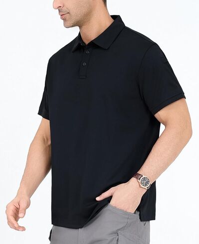 OYGSieg 5 Pack Mens Polo Shirts Quick Dry Performance Tactical Short Sleeve Golf Polo Shirts Casual Stylish Collared T-Shirts in Saudi Arabia