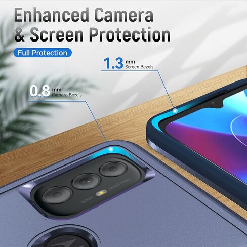 for Moto G 5G 2025 Case, with HD Screen Protector [Military Grade Drop Tested] Heavy-Duty Tough Rugged Shockproof Protective Case for Motorola Moto G 5G 2025, Black in Kuwait