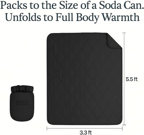 بطانية تخييم منتفخة في الهواء الطلق القابلة للتعبئة في الهواء الطلق - نسيج نايلون 20D ، خفيفة الوزن ، خالية من اليدين ، بطانية سهلة النظيف ، مثالية للماء للتخييم والمشي - in Kuwait