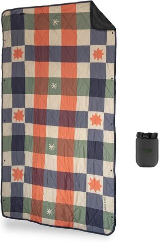 Gravel UltraPak™ Packable Puffy Camping Blanket – Lightweight Outdoor Blanket Waterproof for Camping, Hiking & Travel – Compact Puffy Blanket, Durable 20D Nylon, Easy Clean, Hands-Free Snap, Plaid in Saudi Arabia
