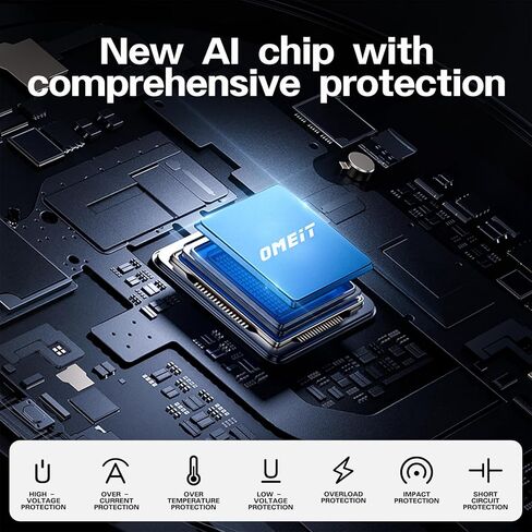 200W سيارة العاكس 12V إلى 110 فولت ، أوميت العاصمة إلى محول AC مع 20W USB-C و USB QC 36W شحن USB FAST ، منافذ AC المزدوجة ، محول شاحن السيارات السريع مع عرض LED ، Black in Kuwait