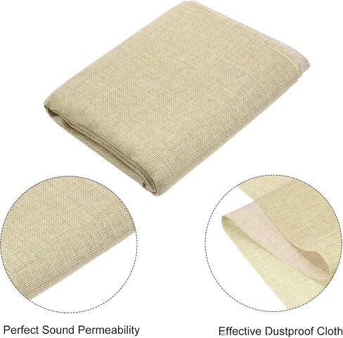 uxcell Khaki Speaker Mesh Grill Cloth (not Cane Webbing) Stereo Box Fabric Dustproof Cloth 205cm x 150cm 80 Inches x 59 Inches in Saudi Arabia