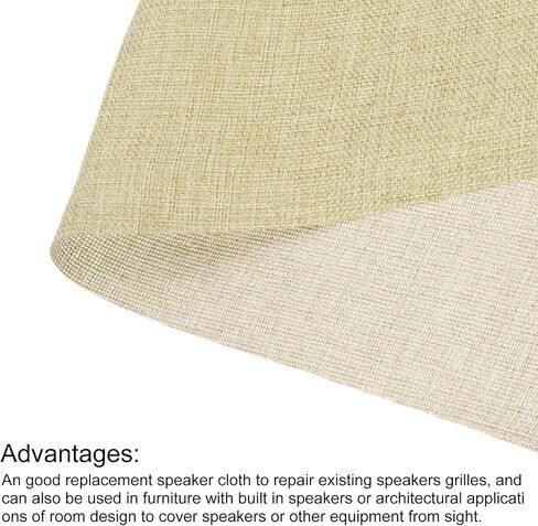 uxcell Khaki Speaker Mesh Grill Cloth (not Cane Webbing) Stereo Box Fabric Dustproof Cloth 205cm x 150cm 80 Inches x 59 Inches in Saudi Arabia