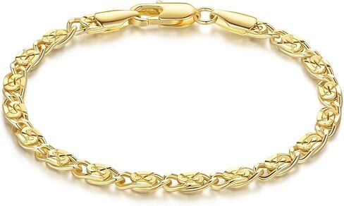 14K Gold Bracelets for Women Gold Bracelets for Womens gold Bracelet Unique Cuban Gold Chain Bracelets for Women Men Dainty Gold Bracelet Jewelry 6.5/7/7.5/8/9in (9.0) in Kuwait