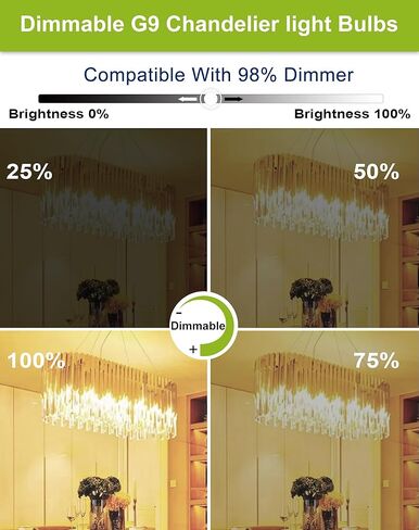 G9 LED Bulbs - 40W Equivalent, T4 Chandelier Light, 2700K Warm White 450lm, Non-Dimmable Bi-Pin G9 Base, 4W LED, 360° Beam Angle, 5-Pack in Kuwait