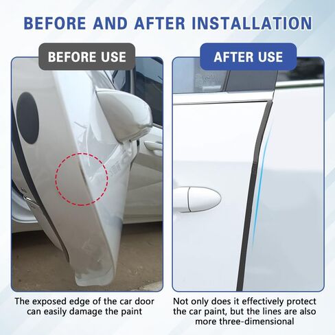 Car Door Protector Edge Guards, Universal Rubber Seal U Shape Car Door Protection, Automotive Door Entry Guard No Glue Required, Universal Car Accessories Fit for Most Cars, Sedans, SUV in Kuwait