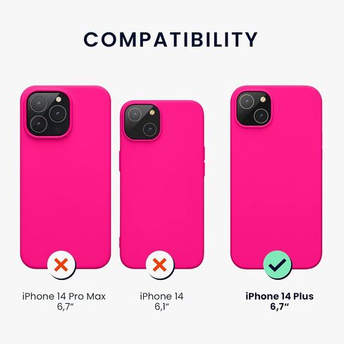 حالة Kwmobile متوافقة مع Apple iPhone 13 Case - غطاء هاتف TPU Silicone مع الانتهاء من النيون - Neon Coral in Saudi Arabia