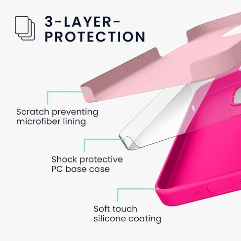 حالة Kwmobile متوافقة مع Apple iPhone 13 Case - غطاء هاتف TPU Silicone مع الانتهاء من النيون - Neon Coral in Saudi Arabia