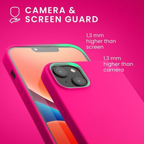 حالة Kwmobile متوافقة مع Apple iPhone 13 Case - غطاء هاتف TPU Silicone مع الانتهاء من النيون - Neon Coral in Saudi Arabia