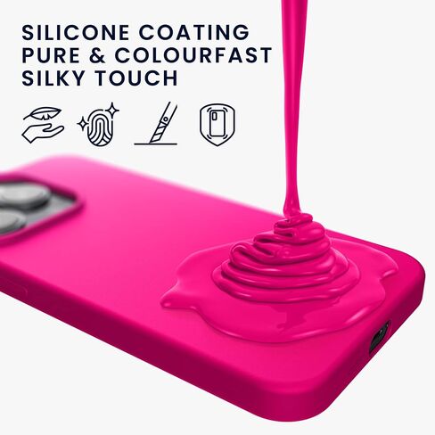 حالة Kwmobile متوافقة مع Apple iPhone 13 Case - غطاء هاتف TPU Silicone مع الانتهاء من النيون - Neon Coral in Saudi Arabia