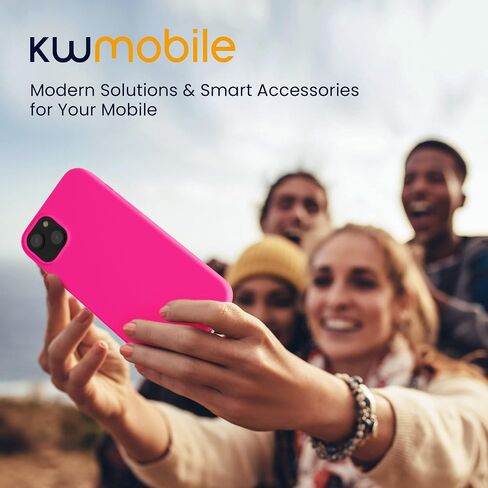 حالة Kwmobile متوافقة مع Apple iPhone 13 Case - غطاء هاتف TPU Silicone مع الانتهاء من النيون - Neon Coral in Saudi Arabia