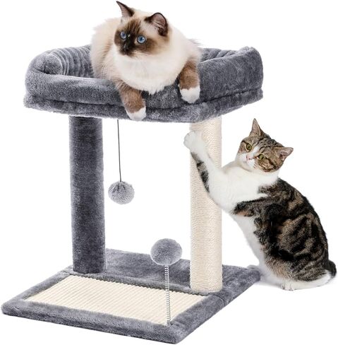 سرير PAWZ Road Cat للخدش، يتميز بأعمدة ووسادات خدش مغطاة بالسيزال الناعم مع كرة لعب رائعة للقطط والقطط in Kuwait