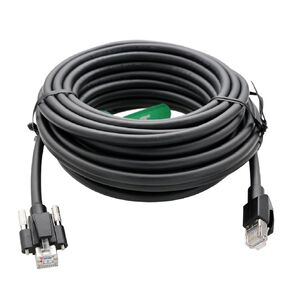 Data Transmission Ethernet Cable for Allied Vision Basler Baumer Cognex Dalsa HikRobot iDS Jai Imaging Camera to Vision System, GigE RJ45 Locking Screw to RJ45, Drag Chain, Flexible PVC 1m
