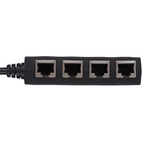 RJ45 Splitter Adapter, RJ45 Ethernet Splitter Cable,1 Male to 4 Female Ethernet Splitter Adapter Cable, CAT7 Network Cable Suitable for All Networks, Homes and Offices, and All Broadband Connections