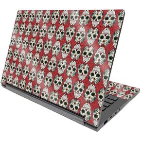 MightySkins Glossy Glitter Skin Compatible with Lenovo Yoga C940 14" (2020) - Skulls N Roses | Protective, Durable High-Gloss Glitter Finish | Easy to Apply and Change Styles | Made in The USA
