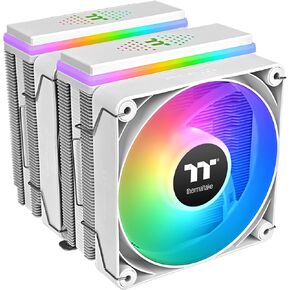 Thermaltake ASTRIA 600 ARGB CPU Cooler; 6 Copper Heat Pipes; 2x120mm PWM Fans; 500~1800RPM; Dual Tower; Intel/AMD; 265W TDP; White; CL-P139-CA12SW-A