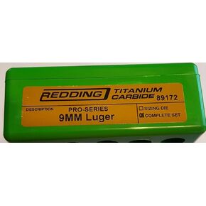 مجموعة Redding Reloading Pro Series مجموعة 3 -Die - متوافقة مع خراطيش Luger 9 مم