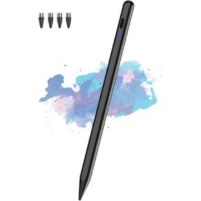 Stylus Pen for Android Touchscreen with 4 POM Tips, Kenkor Active Digital Stylus Pens for iPhone, Magnetic Tablet Pen Compatible with iPhone/Samsung/Huawei/Vivo Writing & Drawing - White