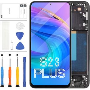TFT for Samsung Galaxy S23+ Plus 5G Screen Replacement,for Samsung S23 Plus S916 LCD Screen SM-S916U S916A S916W LCD Display Touch Digitizer Assembly with Frame [US Version,No Fingerprint] (Black)