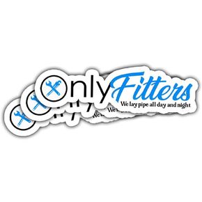 3Pcs Only Fitters We Lay Pipe All Day and Night Sticker Pipefitters Stickers Day and Night Stickers Gifts for Pipefitters Pipefitter Stickers and Decals for Laptop Bottle Phone Car Hard Hat 3"x3"