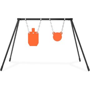 Steel Target Stand System - Target Stand and 3/8" Thick AR500 Steel Targets - Sturdy and Highly Stable, Suitable for Outdoor Shooting Practice and Entertainment