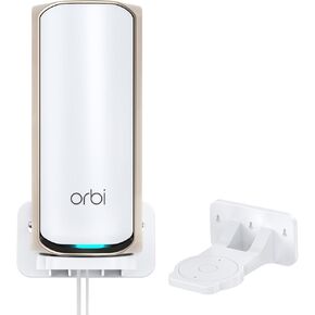 XLTTYWL Orbi WiFi 7 Wall Mount Kit, Orbit 7 Mount Bracket Optimize Space Compatible with Orbi Wi-Fi 7 Mesh Systems & All Net Gear Nighthawk Wi Fi 7 Routers(RBEWMB-10000S) (White, 2 Pack)