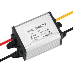 DC 12V/24V to 3.7V Voltage Converter DC 8-30V to 3.7V 3A 11.1W MAX IP67 Waterproof Step-Down Converter Module Voltage Transformer Buck Converter for Robotics, Motor, Automotive, LED Lighting & More