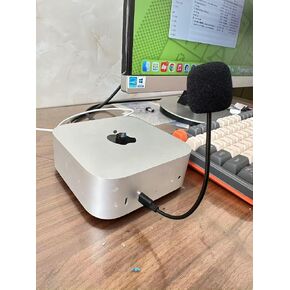 for Mac Mini M4 Microphone Recording Microphone Compatible for 2024 Mac Mini Desktop Computer, USB C SIRI CHATGPT Microphone