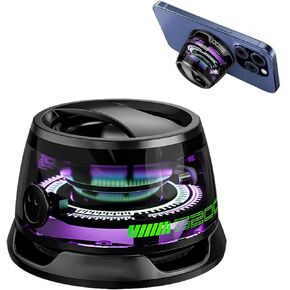 Multifunctional Magnetic Bluetooth Speaker, G200 Portable Mini Bluetooth Speaker with Multi-RGB Color Light and Phone Holder, 7H Playtime, Small Speaker for Shower, Outdoor