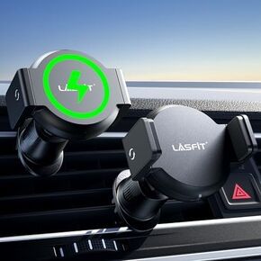 2025 Upgraded Fits MagSafe Car Mount Charger [ Strongest Magnet Power ] Auto-Clamping 15W Fast Charging Wireless, Universal Vent Magnetic Phone Holder Fits iPhone 16 Pro Max 15 14 13 12 Plus Mini