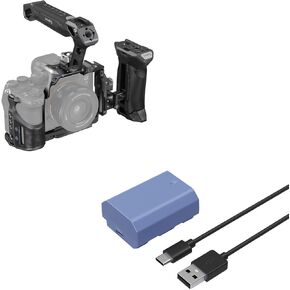 Bundle: SmallRig Camera Cage Kit for Sony A7R V, A7 IV, A7S III and SmallRig USB-C NP-FZ100 Camera Battery