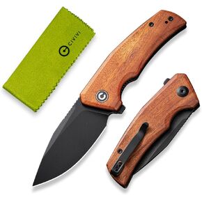 CIVIVI Pocket Knife for EDC, Regulatron Folding Knife for Men with Flipper Opener, Liner Lock, 2.98" Nitro-V Blade Micarta Handle for Camping, Hunting C23006-2