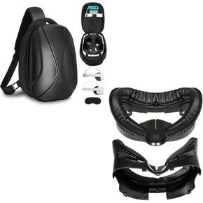SARLAR Travel Case and Faical Interface Compatible with Meta Quest 3