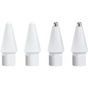 Replacement Tips for Apple Pencil 2nd Gen/1st Gen/USB-C/Pro,No Wear Out Metal Pencil Nibs, Precise Control-Pen Like 0.78mm Longer Tips for iPad-(4 Pack)