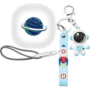 Cute Headphones Case Compatible with SHOKZ OpenFit 2, 3D Cool Cartoon Pendant Soft Silicone Scratch Resistant Lightweight Protective Cover with Lanyard Cover for Women Men