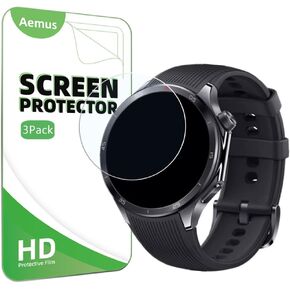 Screen Protector Compatible for OnePlus Watch 3 (3 Pack) Smartwatch Clear Tempered Glass protective film
