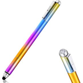 Stylus Pens for Touch Screens,Yacig 3 in 1 Stylus Pen for iPad iPhone,Drawing Stylist with Extra 4 Stylus Tips and 1 Pen Refill Styluses for Tablets Laptop Android Universal Touch Devices (Rainbow)