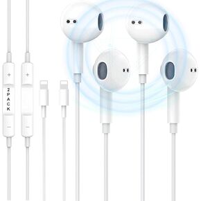 2 Pack USB C سماعات الرأس لـ iPhone 15 Type C سماعات أذن سلكية مع إلغاء ضوضاء الميكروفون والتحكم في مستوى الصوت لـ iPhone 15 Pro و iPad Pro و Galaxy S23/S22/S21/S20 و Pixel 7/6/5/4