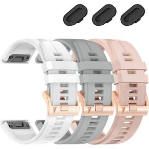 Bands Compatible with Garmin Fenix 8 47mm/Fenix 7/7 pro/6/6 pro/5/5 plus, 22mm Silicone Quickfit Watchband for Tactix 8 AMOLED-47mm/Descent G2/G1 Solar/Epix Pro 47mm/Forerunner 965/955/945