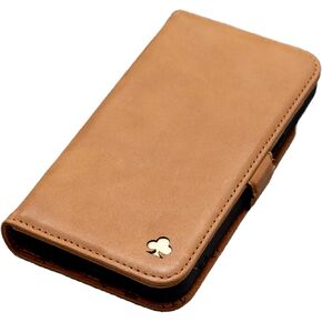 Porter Riley - Leather Case for iPhone 15 Pro Max. Premium Genuine Leather Stand/Cover/Wallet/Flip Case with Card Slots & Horizontal Stand (Chocolate Brown)