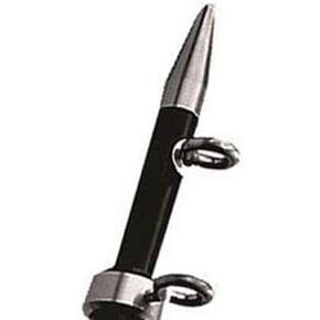 تاكو البحرية OT-0552BKA186 قطب الألومنيوم TELE-OUTRIGGER-1-1/2 "× 18 '، أسود/فضية